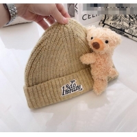 Top Quality Cheap Demarzo Knit Hat with Bear D1971 Khaki 2022