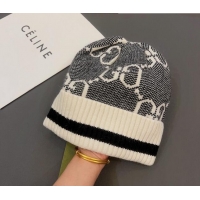 Top Quality Gucci Knit Hat 1019105 Grey/White 2022