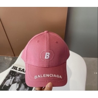 Best Price Balenciaga Canvas Baseball Hat 101963 Pink 2022