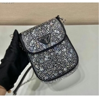Reasonable Price Prada Prada crystal mini-bag 1BH185 black