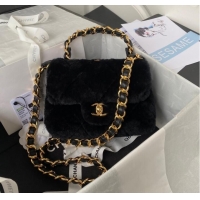 Affordable Price CHANEL SMALL FLAP BAG & Gold-Tone Metal AS3498 black