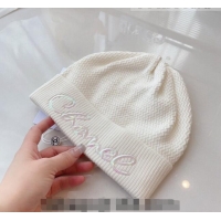 Buy Inexpensive Chanel Knit Hat 081852 White 2022