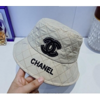 Super Quality Chanel Quilted Bucket Hat 091515 Beige 2022