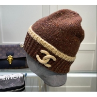 Reasonable Price Chanel Knit Hat CH0930 Brown/Multicolor 2022