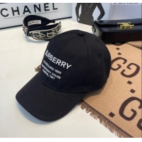 Well Crafted Burberry Horseferry Cotton Baseball Hat B10937 Black 2022
