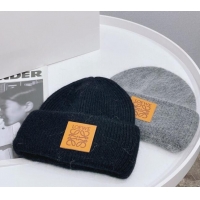 Most Popular Loewe Knit Hat 112253 Black/Grey 2022