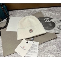 Free Shipping Design Moncler Knit Hat 110902 White 2022