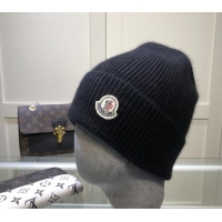 Top Quality Moncler Wool Knit Hat 110903 Black 2022