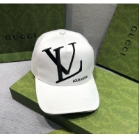 Good Quality Louis Vuitton LV Baseball Hat 1122101 White 2022