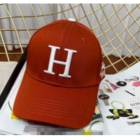Promotional Hermes Fabric Baseball Hat 1122126 Red 2022