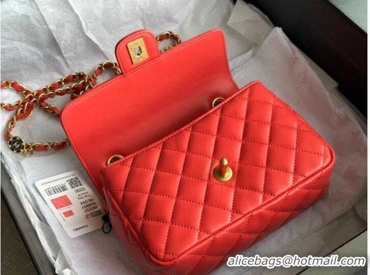 Good Product CHANEL MINI FLAP BAG AS3737 red
