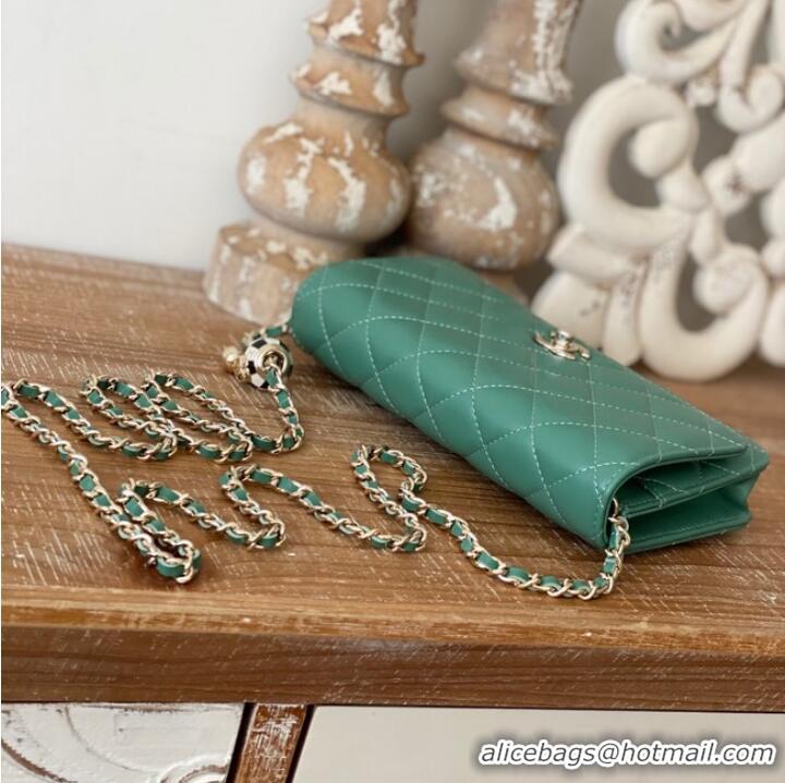 Famous Brand CHANEL WALLET ON CHAIN AP1450 GREEN