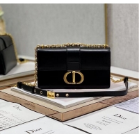 Buy Inexpensive DIOR 30 MONTAIGNE EAST-WEST BAG WITH CHAIN Calfskin M9334 black