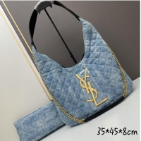 Super Quality SAINT LAURENT SHOPPING Denim bag Y203434 light blue
