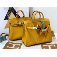 Super Quality Hermes Birkin Bag Original Epsom Leather 30CM 17825 Amber Yellow