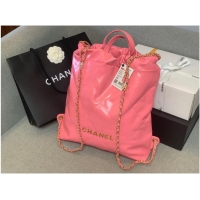 Affordable Price LARGE BACK PACK CHANEL 22 AS3313 PINK&GOLD
