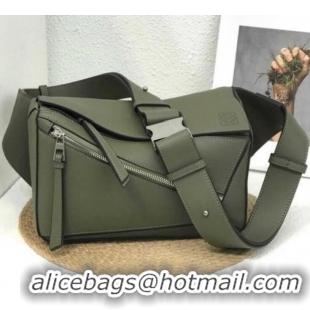 Grade Quality Loewe Small Puzzle Bumbag in Classic Calfskin 10176 Green 2022