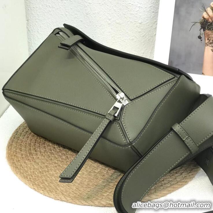 Grade Quality Loewe Small Puzzle Bumbag in Classic Calfskin 10176 Green 2022
