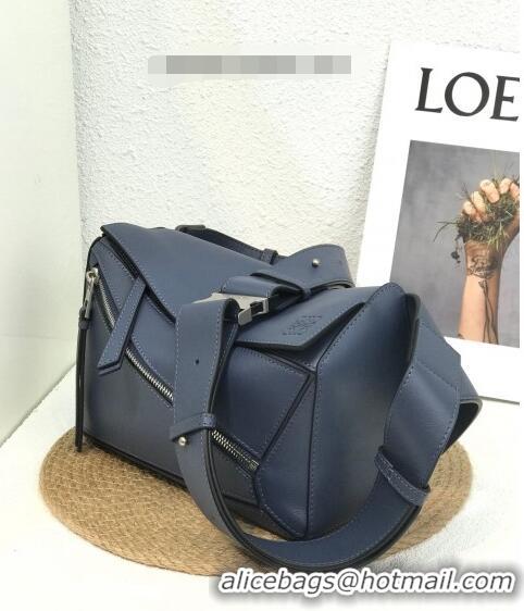 Promotional Loewe Small Puzzle Bumbag in Classic Calfskin 10176 Dark Blue 2022