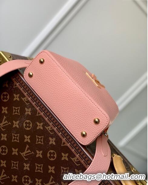 Famous Brand Louis Vuitton Capucines Mini Bag in Calfskin and Snake Leather M21150 Pink 2023