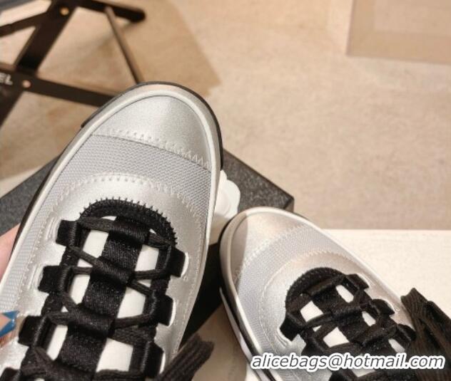 Best Grade Chanel Mesh & Suede Sneakers G39070 Silver 012909