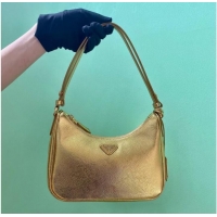 Well Crafted Prada Saffiano leather mini-bag 1BC204B gold