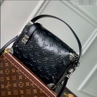 Unique Discount Louis Vuitton Side Trunk PM Bag in Monogram Debossed Leather M21709 Black 2022