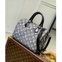 Buy Luxury Louis Vuitton Speedy Bandouliere 25 Bag in Grey Washed Denim Textile Jacquard M21464 2022