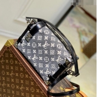 Popular Style Louis Vuitton Side Trunk PM Bag in Grey Washed Denim Textile Jacquard M21460 2022