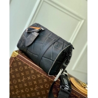 Promotional Louis Vuitton City Keepall Bag in Grainy Calfskin M21543 Black 2023