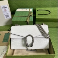 Discount Design Gucci Dionysus Alligator pattern small shoulder bag 400249 white
