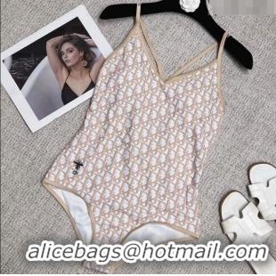 New Fashion Dior Oblique One Piece Swimwear 0307 Nude 2023