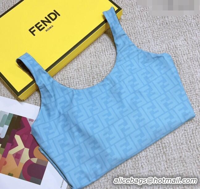 New Design Fendi FF Reversible Swimwear 02141 Blue/Brown 2023