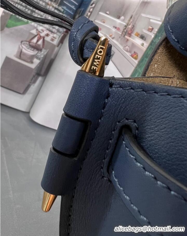 Famous Brand Loewe small Crossbody Bags Original Leather 55662 dark blue