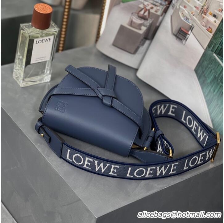 Famous Brand Loewe small Crossbody Bags Original Leather 55662 dark blue