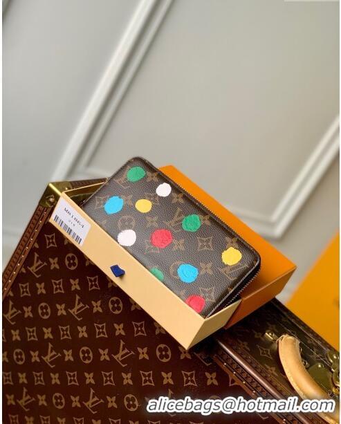 Top Quality Louis Vuitton LVxYK Zippy Wallet in Monogram Canvas with 3D Painted Dots Print M81864 2023