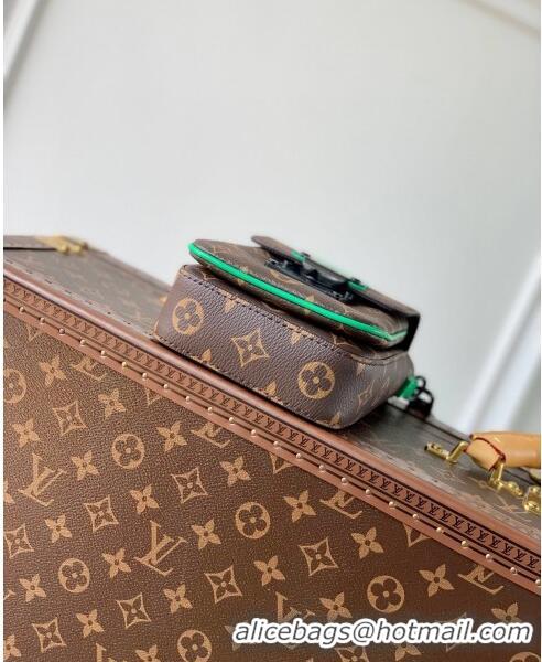 Famous Brand Louis Vuitton S-Lock Vertical Wearable Wallet in Monogram Canvas M81522 Brown/Green 2023