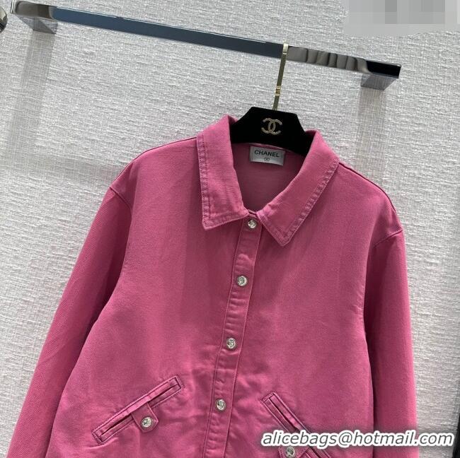 ​Promotional Chanel Denim Jacket CH31712 Pink 2023
