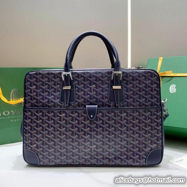 Best Price Cheap Goyard Ambassade Bag Large Briefcase G2389 Navy Blue