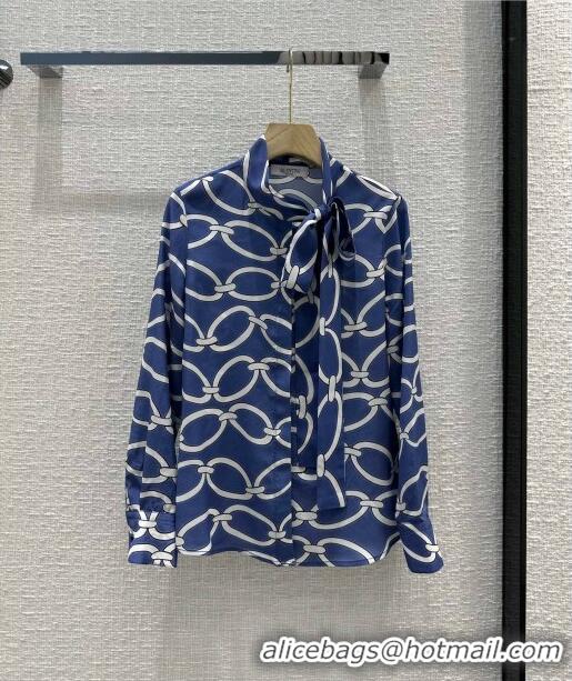 New Fashion Valentino Silk Shirt V3307 Blue 2023