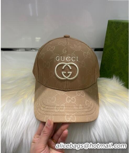 Popular Style adidas x Gucci Print Baseball Hat 021656 Brown 2023
