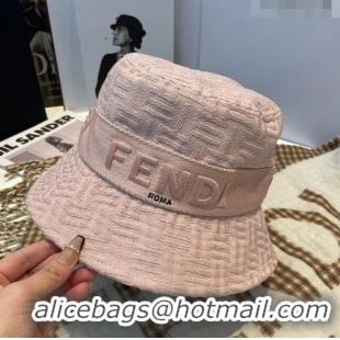 Reasonable Price Fendi FF Jacquard Bucket Hat 0105 Pink 2023