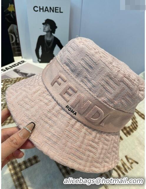 Reasonable Price Fendi FF Jacquard Bucket Hat 0105 Pink 2023