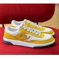 Good Quality Chanel Suede Sneakers G39978 Yellow 222893