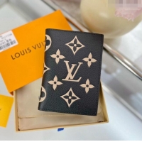 Inexpensive Louis Vuitton Passport Cover in Black Monogram Leather M64501 2023