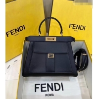 Promotional Fendi Peekaboo Medium Bag in Calf Leather 8596M Black 2022