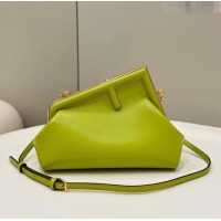 Top Quality Grade Fendi First Small Leather Bag 80018M Acid Green 2023