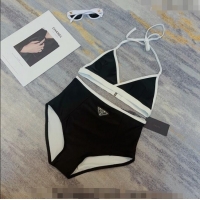 Luxury Discount Prada Two Pieces Swimwear 0311 Black/White 2023