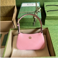 Top Grade Gucci Aphrodite shoulder bag with Double G 739076 pink