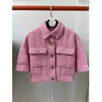Unique Grade Chanel Tweed Jacket CH31716 Pink 2023